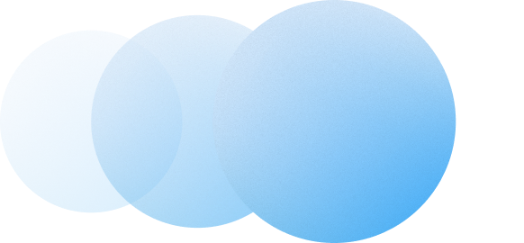 small blue circles merging into one