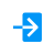 A right-pointing arrow leaving a box, commonly used to indicate moving forward or transferring data.