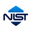 NIST logo with a blue hexagonal emblem above the bold “NIST” text, representing the National Institute of Standards and Technology and its cybersecurity and encryption standards.