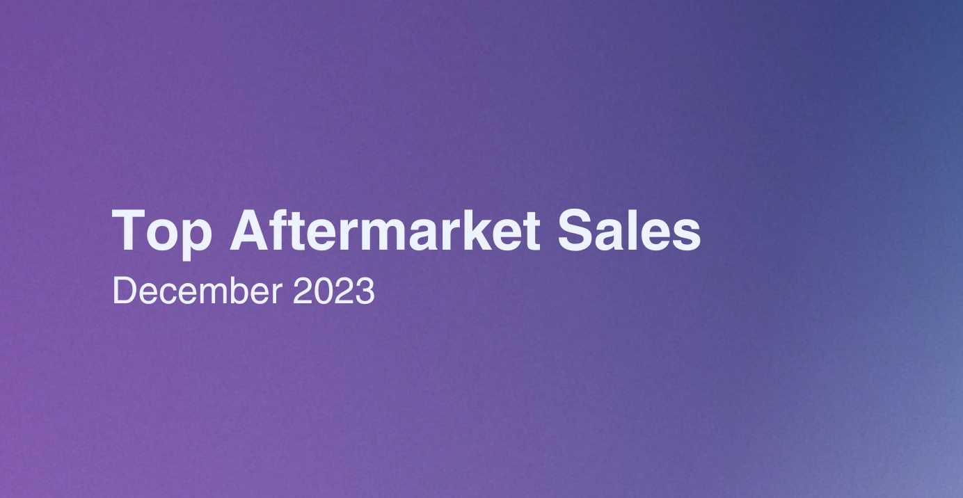 Top 10 Aftermarket Sales - December 2023