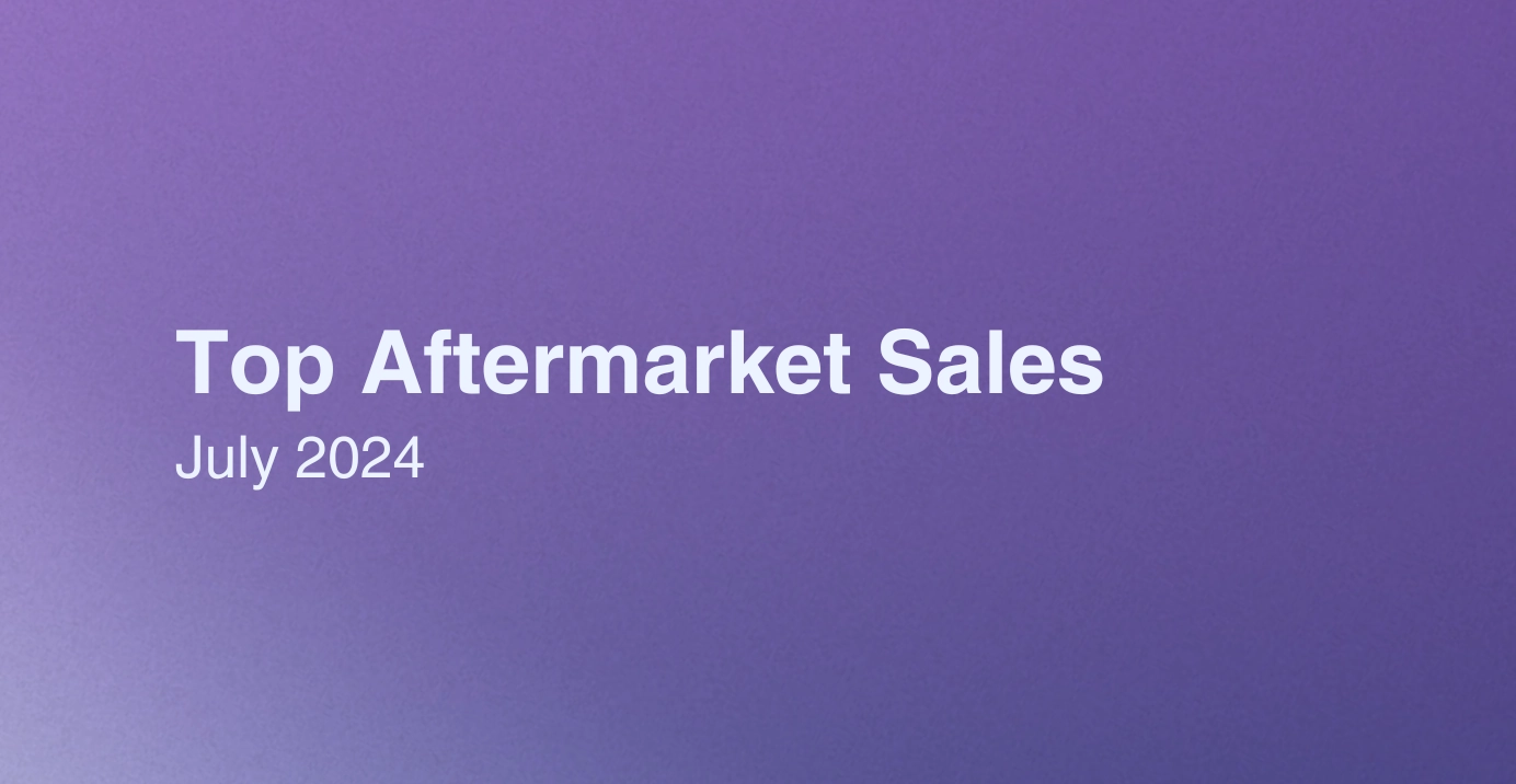 Top 10 Aftermarket Sales - July 2024