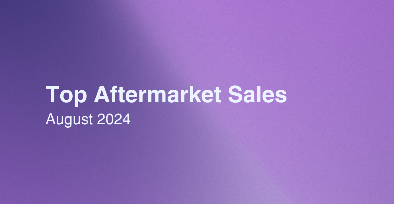 Top 10 Aftermarket Sales - August 2024