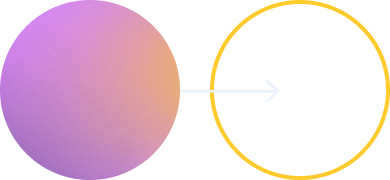 circles moving backwards to signify returning a domain